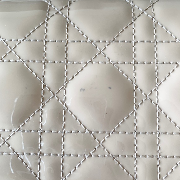 Christian Dior Patent Cannage Lady Dior Chain Wallet w/ Box - Picture 16 of 16